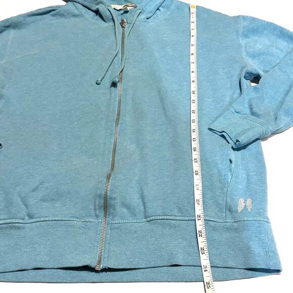 Victoria's Secret Spell-Out Full Zip Blue Hoodie Sweatshirt Women's S Small - Picture 7 of 9